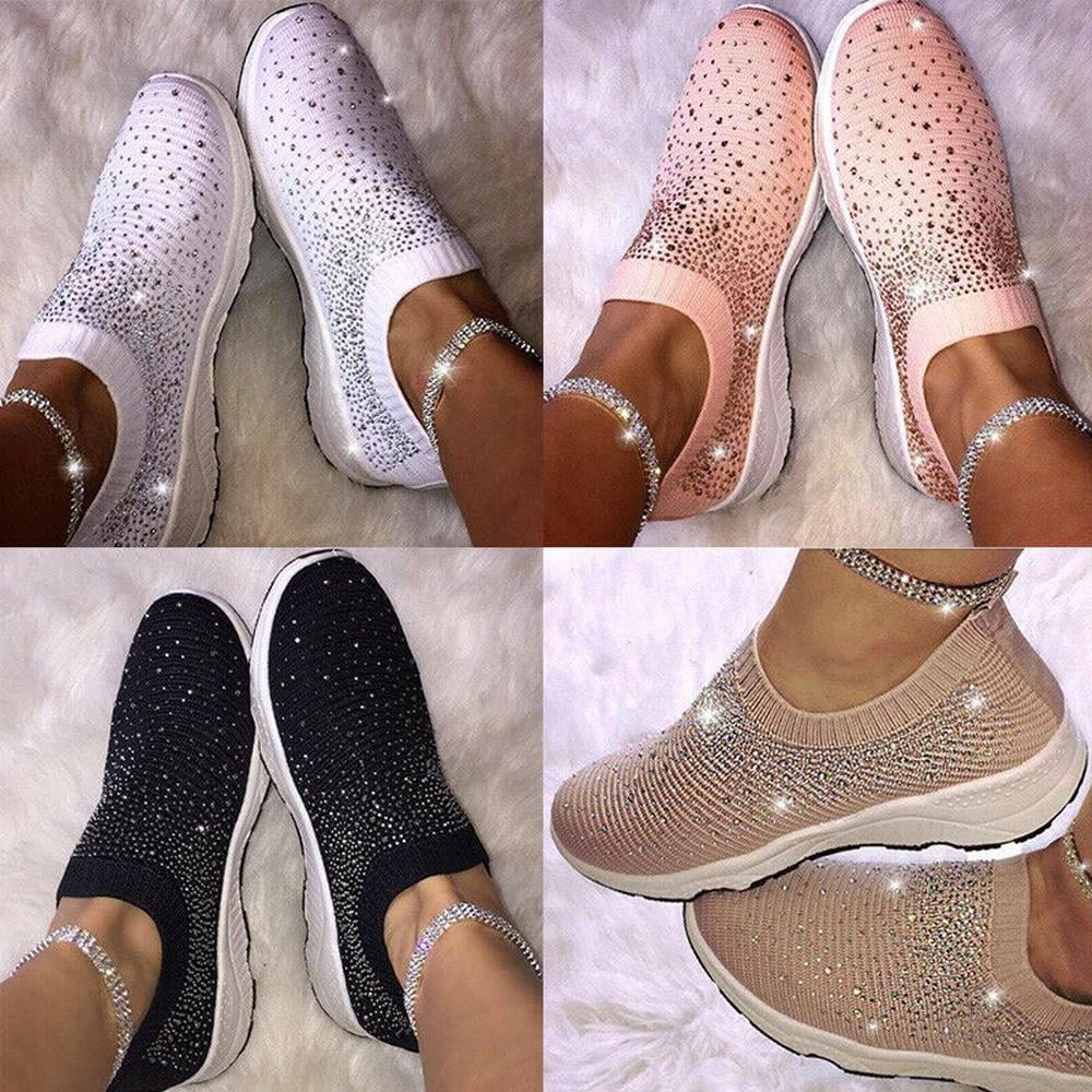 Aurora™ - Glitrende Slip-on Sneakers med Regnbuefarvet Design