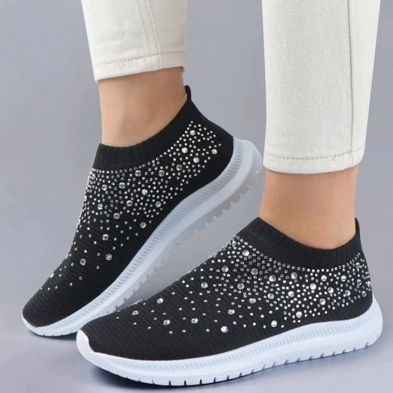 Aurora™ - Glitrende Slip-on Sneakers med Regnbuefarvet Design