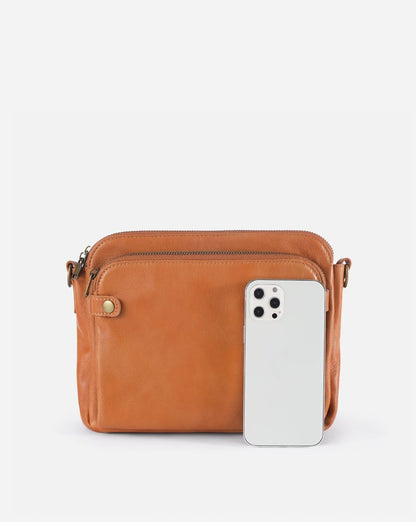 Minimalistisk Crossbody i Brun Læder