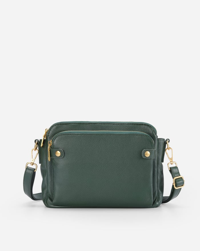 Minimalistisk Crossbody i Brun Læder